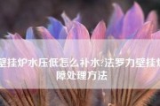 解决法罗力壁挂炉压力不足故障的方法（如何使用补水阀补水来解决法罗力壁挂炉压力不足的问题）