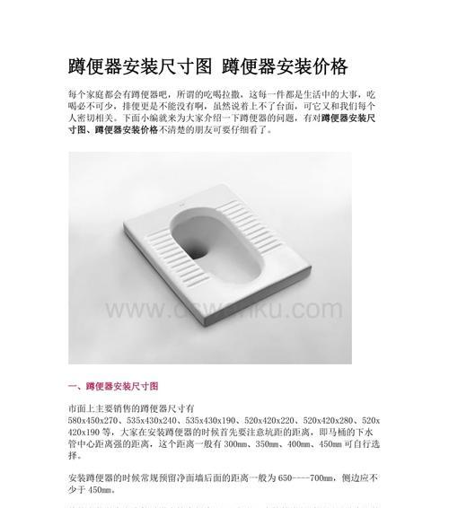 探究蹲便器尺寸的重要性（从舒适度到卫生标准）