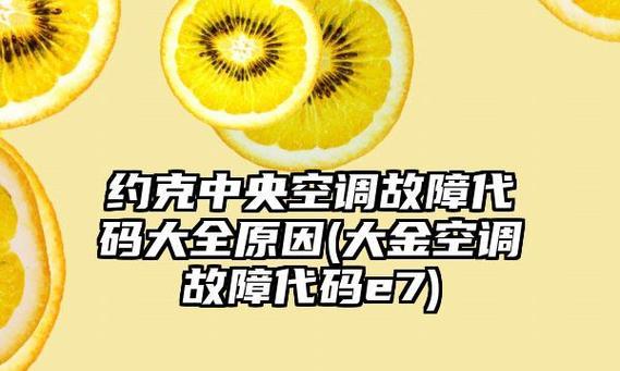 中央空调故障排除方法（解决中央空调故障的有效措施）